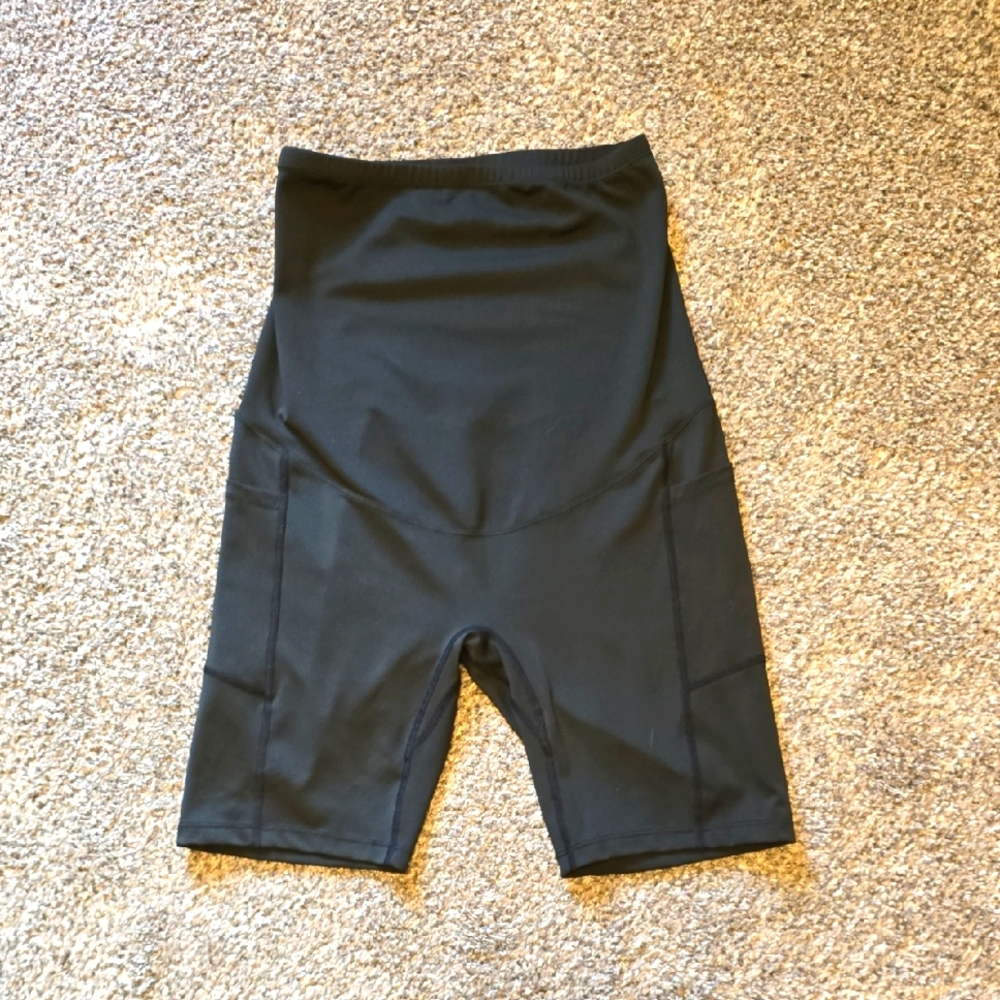 Black Maternity Bike Shorts